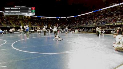 40 lbs Quarterfinal - Timmy Wakefield, Ligonier Valley vs Sawyer Dellario, Wilkes Barre