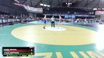 1B/2B 165 Quarterfinal - Ayden Grooms, Okanogan vs Tyson Portmann, Willapa Valley