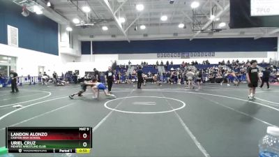 126 lbs 3rd Place Match - Landon Alonzo, Canyon High School vs Uriel Cruz, Menifee Wrestling Club