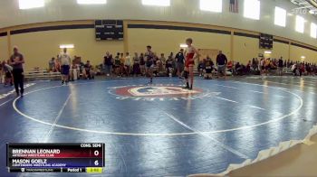 120 lbs Cons. Semi - Brennan Leonard, Artesian Wrestling Club vs Mason Goelz, Contenders Wrestling Academy