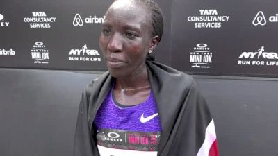 Edna Kiplagat Happy To Finish On Podium In Oakley New York Mini 10K