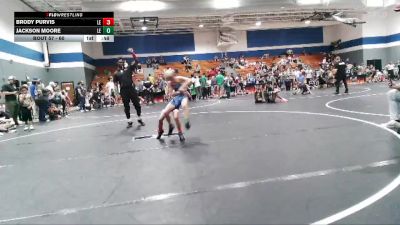 60 lbs Cons. Round 3 - Brody Purvis, Mighty Warriors Wrestling Aca vs Jackson Moore, The Den