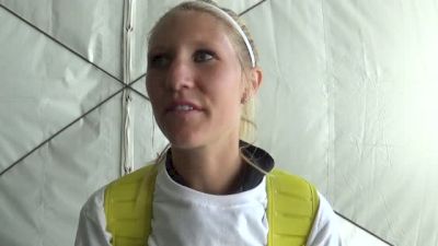 Molly Grabill after 10K, 5K double and earning points for the Oregon team title