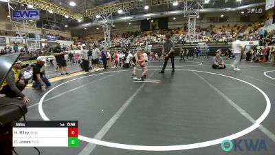 58 lbs Round Of 16 - Hudson Riley, Redskins Wrestling Club vs Canyon Jones, Tecumseh Youth Wrestling