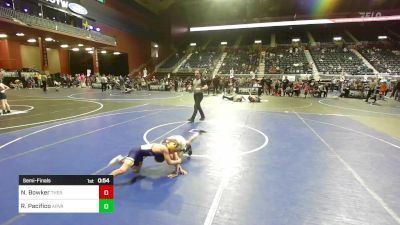 58 lbs Semifinal - Nash Bowker, Thermopolis WC vs Rocco Pacifico, Arvada West