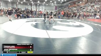 87 lbs Semifinal - Teagan Luna, Mat Sense Wrestling vs Jesse Grossman, Billings WC