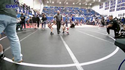 60 lbs Quarterfinal - Clay Blankenship, Mustang Bronco Wrestling Club vs Zayden Jones, Cushing