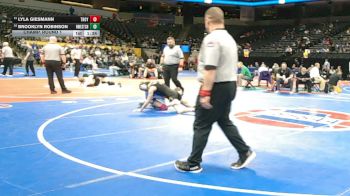 110 Class 2 lbs Champ. Round 1 - Lyla Giesmann, Troy Buchanan vs Brooklyn Robinson, Northwest