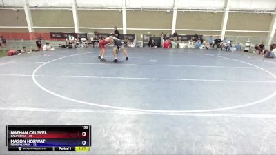 150 lbs Placement Matches (8 Team) - Nathan Cauwel, California vs Mason Horwat, Pennsylvania