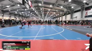 157 lbs Cons. Round 2 - Zaidyn Samora, 806 Takedown Wrestling vs Liam Reed, Lake Travis Youth Association Wrestling Club