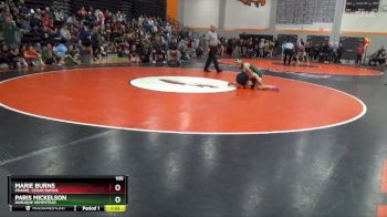 105 lbs Quarterfinal - Marie Burns, Prairie, Cedar Rapids vs Paris Mickelson, Dubuque Hempstead