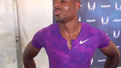 Isiah Young on training with Justin Gatlin