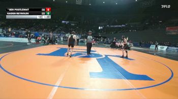 5A Boys 106 lbs 5th Place Match - Kaiden Reynolds, Crook County Boys vs Ben Postlewait, Crescent Valley Boys