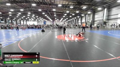 76 lbs Rd# 4- 2:00pm Friday Final Pool - Macoy Morency, Team Ohio vs Brett Zakrzewski, Ranger Wrestling Club