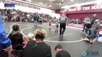 55 lbs Round Of 16 - Jasper Lockett Jr, Cowboy Wrestling Club vs Barrett Snyder, Cushing Tigers