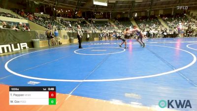 100 lbs Round Of 16 - Treston Pappan, Newkirk Takedown Club vs Wyatt Cox, Pocola Youth Wrestling