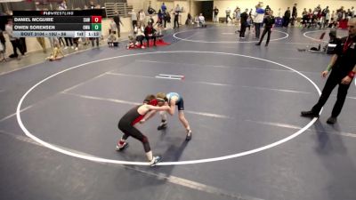 10U - 56 lbs Cons. Round 2 - Owen Sorensen, Owatonna Wrestling Association vs Daniel McGuire, Stillwater Area Wrestling