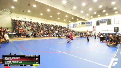 150 lbs Champ. Round 2 - Victor Feuerman, Valencia HS vs Rocco Godinez, Corona 100