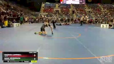 106 lbs Cons. Semi - Maddox Campbell, Velva vs Bode Henderson, Northern Lights