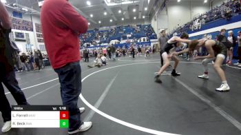 126 lbs Quarterfinal - Luke Ferrell, Weatherford Youth Wrestling vs Riley Beck, Shelton Wrestling Academy