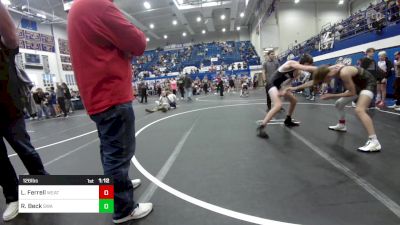 126 lbs Quarterfinal - Luke Ferrell, Weatherford Youth Wrestling vs Riley Beck, Shelton Wrestling Academy