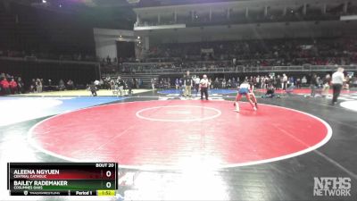 110 lbs Champ. Round 1 - Bailey Rademaker, Cosumnes Oaks vs Aleena Ngyuen, Central Catholic