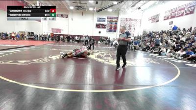 285 lbs Final - Anthony Oates, Killingly vs Cooper Myers, Waterford