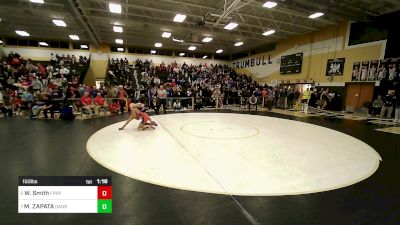 150 lbs Quarterfinal - William Smith, Fairfield Prep vs MELANIO ZAPATA, Danbury