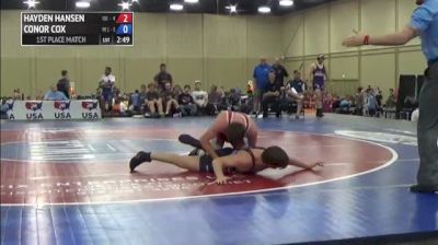 170 f, Conor Cox, Michigan 1 vs Hayden Hansen, Oklahoma