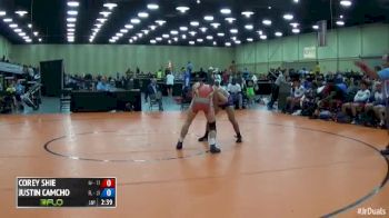 132 Round 1 Justin Camcho (Florida) vs. Corey Shie (Ohio)