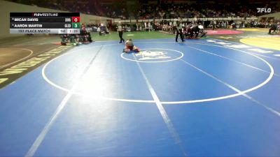 2A/1A Boys 144 1st Place Match - Aaron Martin, Glendale Boys vs Micah Davis, Siletz Valley Boys