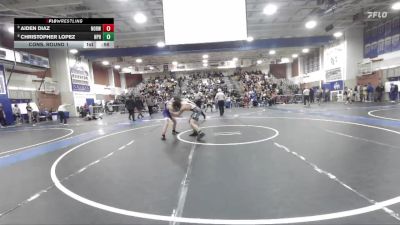 120 lbs Cons. Round 1 - Aiden Diaz, Norwalk vs Christopher Lopez, Newport Harbor