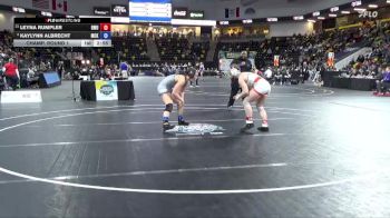 160 lbs Champ. Round 1 - Leyna Rumpler, Baldwin Wallace vs Kaylynn Albrecht, McKendree University