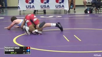 132 1st Place Match Tod Irwin (North Dakota 2) vs. Manavjot Singh (California Blue)