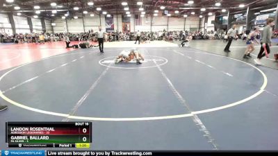 105 lbs Rd# 7- 10:45am Saturday Final Pool - Landon Rosenthal, Agression Legionaries vs Gabriel Ballard, PA Silver