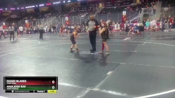 60 lbs Quarterfinal - Mandi Blades, Team Iowa vs Hadleigh Ray, Team Kansas