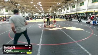 75 lbs Cons. Round 2 - Ryder Veit, Timber Lake Youth Wrestling vs Cullen Leintz, MATPAC Wrestling - ND