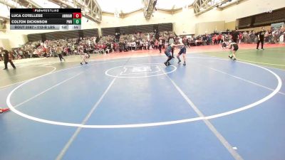 112-B lbs 3rd Place - Luca Cotellese, AMERICAN MMA AND WRESTLING vs Colton Dickinson, Pennridge K-8