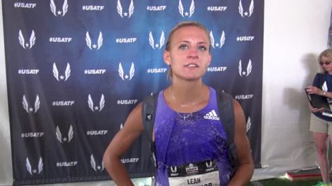 Leah O'Connor frustrated with falling on final water barrier