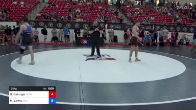 65 kg Cons 32 #1 - Declan Basinger, Pennsylvania vs Michael Lewis, Utah