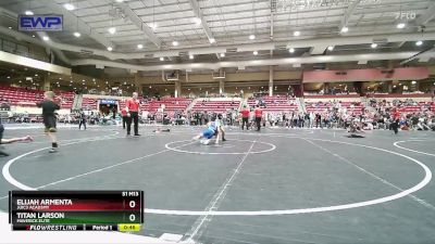 95 lbs Semifinal - Elijah Armenta, JUIC3 ACAD3MY vs Titan Larson, Maverick Elite