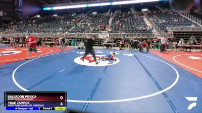 53 lbs Cons. Semi - Salvador Piplica, Riverton USA Wrestling vs Trae Campos, Green River Grapplers Wrestling