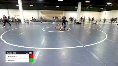 105 lbs Consi Of 8 #2 - Jaxson Boucher, MI vs Cole Rebels, NJ