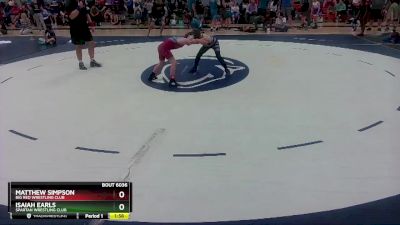 77 lbs Semifinal - Matthew Simpson, Big Red Wrestling Club vs Isaiah Earls, Spartan Wrestling Club