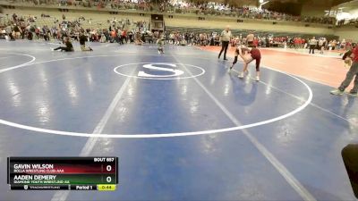 85 lbs Cons. Round 4 - Aaden Demery, Diamond Youth Wrestling-AA  vs Gavin Wilson, Rolla Wrestling Club-AAA