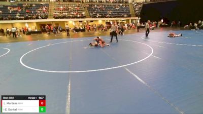 7th - 8th grade - 100 Champ. Round 1 - Cole Dunkel, Western Dubuque Wrestling Club vs Lewis Martens, Moen Wrestling Academy