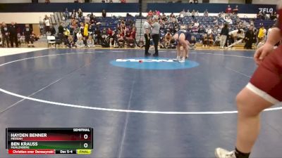 285 lbs Semifinal - Hayden Benner, Messiah vs Ben Krauss, Muhlenberg