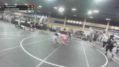 132 lbs Consi Of 4 - Kaige Geyer, No Team vs Tyler Vanbebber, Temecula Valley HS