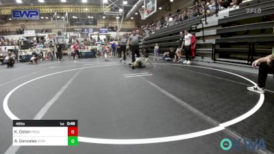 46 lbs Quarterfinal - Keon Ooton, Prodigy Wrestling vs Antonio Gonzales, Standfast OKC