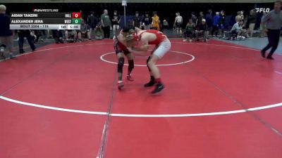 115 lbs Consi-qtrs - Aidan Tanzini, Hallstead vs Alexander Jena, West Orange